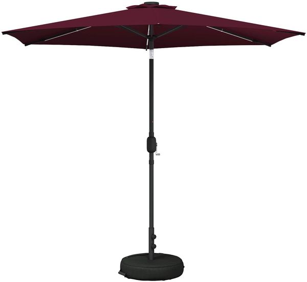 vidaXL Garten Sonnenschirm mit LED-Lichtern 270x270 cm Polyester 42036262