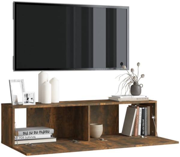 vidaXL TV-Wandschrank Räuchereiche 120x30x30 cm Holzwerkstoff 815099