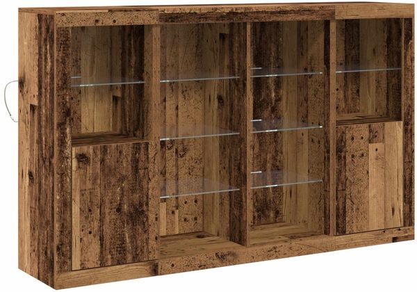 vidaXL LED-Sideboard Altholz 163 x 37 x 100 cm Holzwerkstoff 3333121 Bild 2