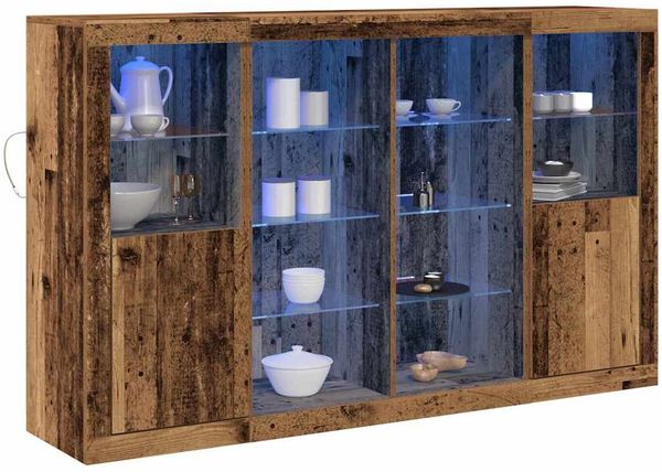 vidaXL LED-Sideboard Altholz 163 x 37 x 100 cm Holzwerkstoff 3333121 Bild 3