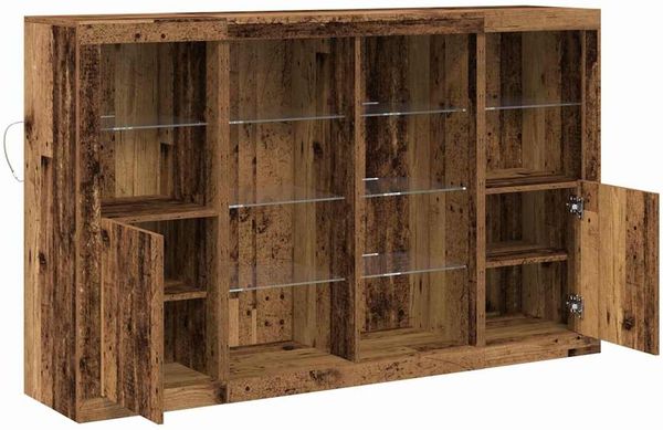 vidaXL LED-Sideboard Altholz 163 x 37 x 100 cm Holzwerkstoff 3333121 Bild 7