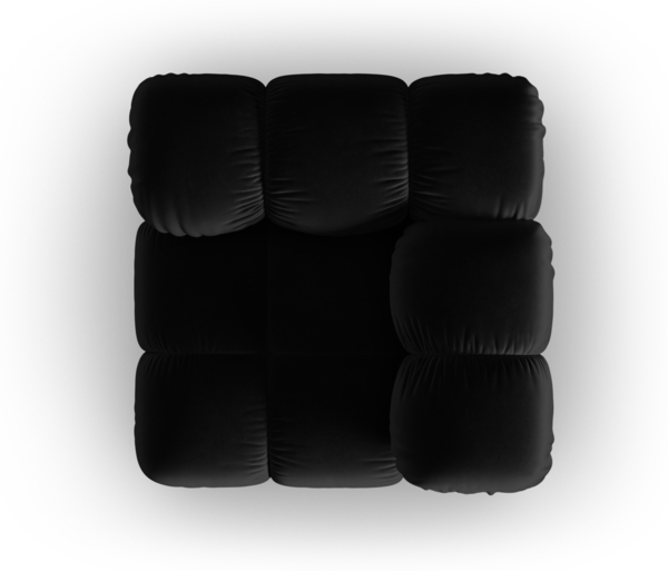 Micadoni symmetrisches Eckmodul Bellis Samt Riviera Schwarz Bild 3