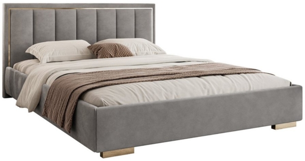 Lookway Polsterbett AURELIA mit Bettkasten und Metallgestell 160x200 – Jasmine 90, ohne Matratze Bild 3