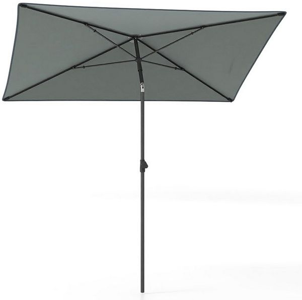 COSTWAY Sonnenschirm, LxB: 140x213 cm, Terrassenschirm mit Knopf-Neigung