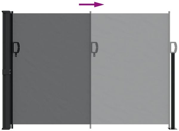 vidaXL Seitenmarkise Ausziehbar Schwarz 140x300 cm 4004294 Bild 5