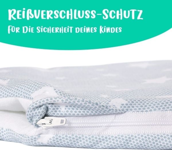 Babyschlafsack HONEY | mitwachsend & atmungsaktiv : 50/56 Ice Stars Bild 2