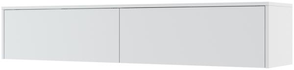 MEBLINI Hängeschrank für Horizontal Schrankbett Bed Concept - Wandschrank mit Ablagen und Teleskopen - Wandregal - BC-15 für 160x200 Horizontal - Weiß Matt