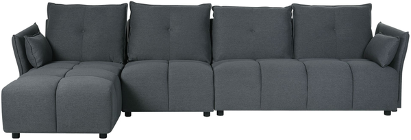 Ecksofa TOMRA Stoff Graphitgrau Rechtsseitig