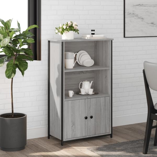 vidaXL Highboard Grau Sonoma 62x32x103,5 cm Holzwerkstoff 834218