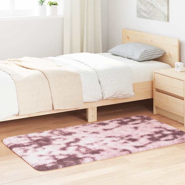 vidaXL Teppich Shaggy Hochflor NAVARRA Altrosa 80x150 cm Polyester 4102817