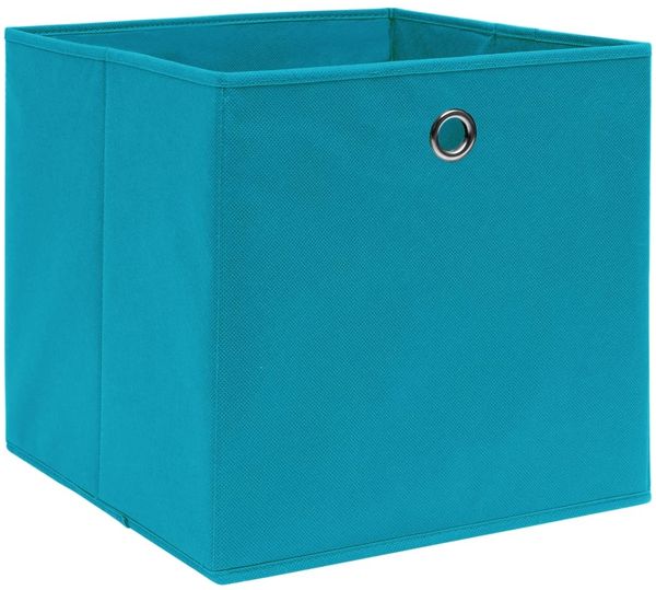 Aufbewahrungsboxen, faltbarer Korb 4 Stk. Vliesstoff 28x28x28 cm Babyblau
