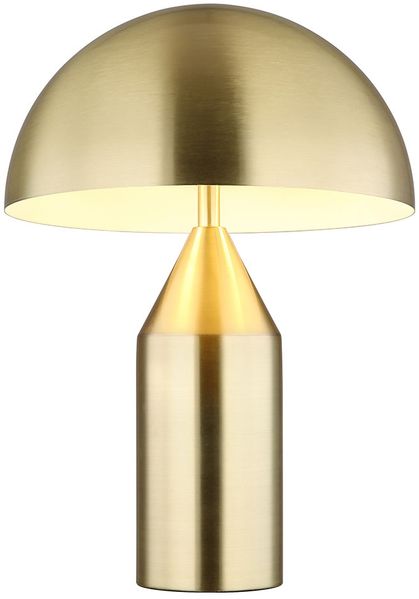 Tischleuchte, 2 Flammig, messing matt, H 39 cm