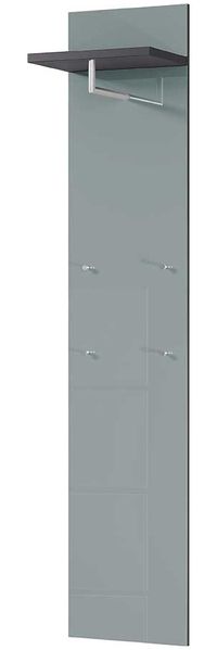 Garderobenpaneel vito Siriano, Glas, Holzwerkstoff, Grau, 39 x 190 x 30 cm