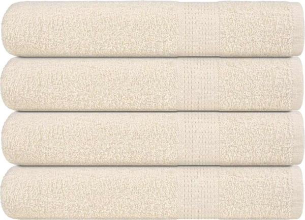 vidaXL Saunatücher 4 Stk. Creme 80x200 cm 360 g/m² 100% Baumwolle 137008