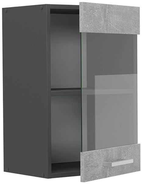 Küchenglasschrank R-Line Beton 40 cm Vicco Bild 4