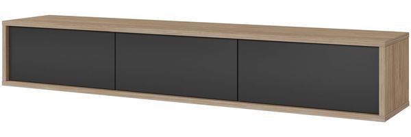 Selsey 'Moddern' TV-Lowboard mit Wandmontageoption, Eiche / Anthrazit, 32 x 180 x 36 cm