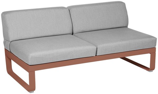 Bellevie Lounge 2-Sitzer Modul 20 Ockerrot 79 Flanellgrau Mitte