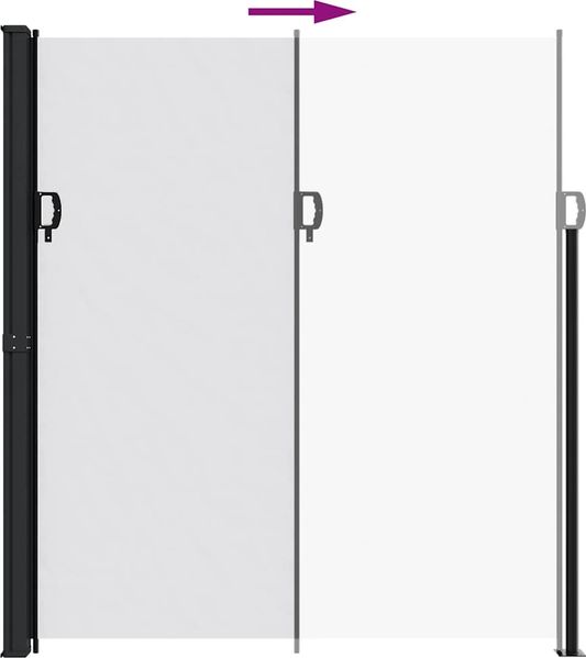 vidaXL Seitenmarkise Ausziehbar Weiß 220x500 cm 4004481 Bild 5