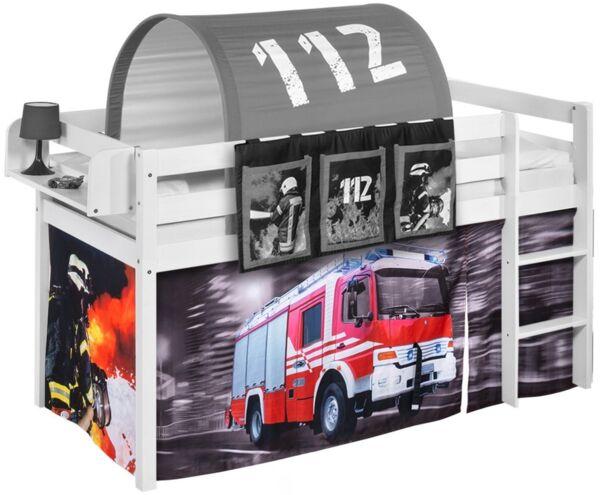 Lilokids Bettvorhang Untervorhang Feuerwehr für Hochbett Kinderbett (1 St)