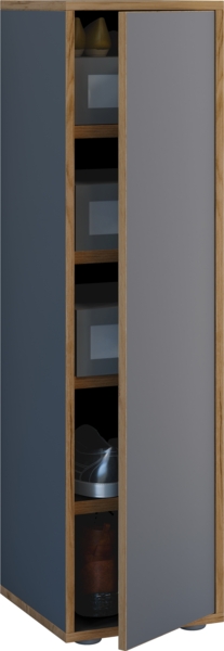 VCM Schuhschrank Salia 921022 Anthrazit B. 30 x H. 110 x T. 33 cm Bild 1