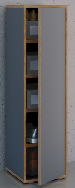 VCM Schuhschrank Salia 921022 Anthrazit B. 30 x H. 110 x T. 33 cm Bild 3