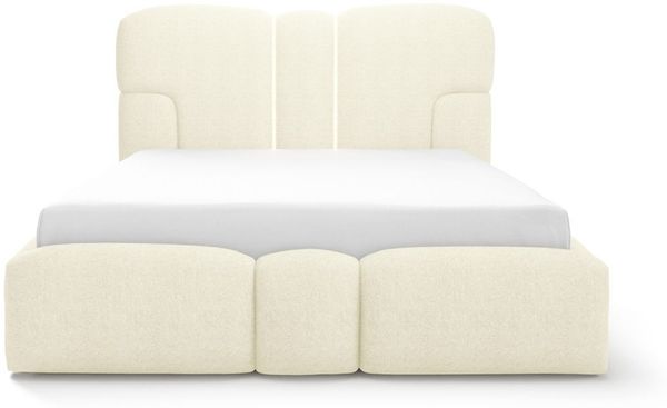 Polsterbett Schlafzimmerbett JORDAN 180x200cm Komplettset in Stoff Doha Creme Bild 5