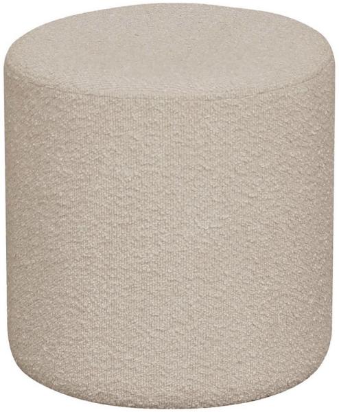 Pouf >Ejby< in Beige, Stoff - 34x36x34cm (BxHxT)