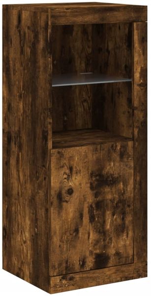 vidaXL Sideboards mit LED-Leuchten 3 Stk. Räuchereiche Holzwerkstoff 3209125 Bild 7