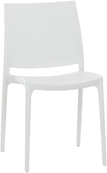 Stuhl VAYA - 81x44x50cm, weiß, Kunststoff Kunststoff Gestell Stühle Esszimmerstühle Stuhl Esszimmer Esstisch Stühle Küchenstuhl