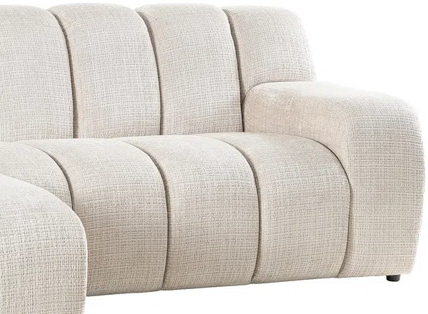 Vente-unique - BELADON Sofa Stoff Beige - B 176 cm x H 85 cm x L 272 cm Bild 4