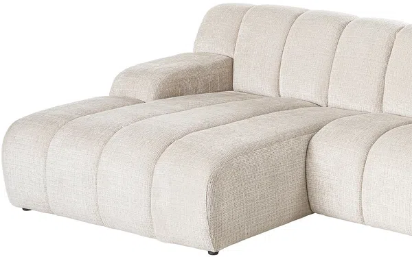 Vente-unique - BELADON Sofa Stoff Beige - B 176 cm x H 85 cm x L 272 cm Bild 5