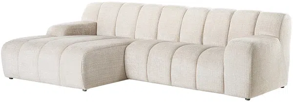 Vente-unique - BELADON Sofa Stoff Beige - B 176 cm x H 85 cm x L 272 cm Bild 3