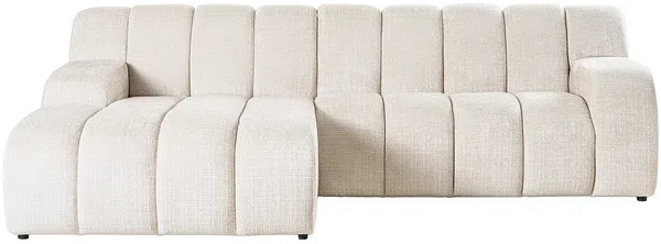 Vente-unique - BELADON Sofa Stoff Beige - B 176 cm x H 85 cm x L 272 cm Bild 2