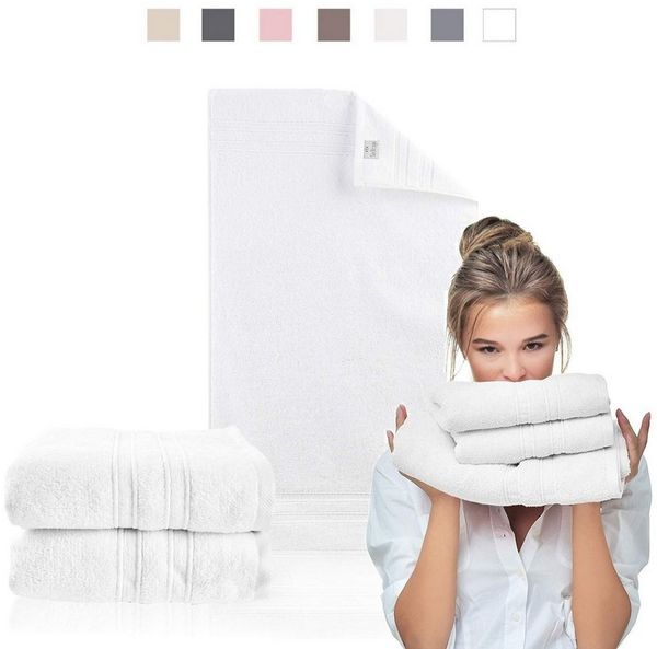 SEI Design Handtuch Set Doppelpack Aqua Fibro 70x140, Frottee (Set, 2-St), 100% Ägäis Baumwolle