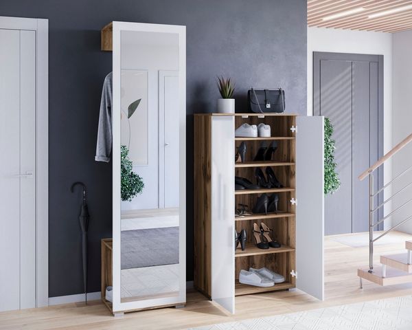 INOSIGN Garderoben-Set PARIS/ TOKYO, (Komplett-Set, 2-St), Garderoben-Set Breite 130cm, moderne grifflose Flurmöbel Kleiderstange