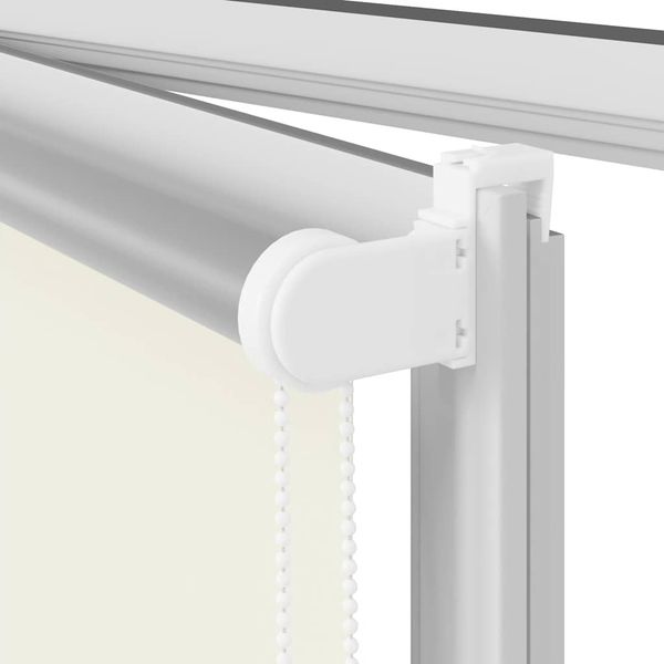 vidaXL Verdunkelungsrollo Cremeweiß 125x130cm Stoffbreite 121,6cm 4011627 Bild 12