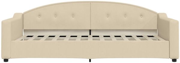 vidaXL Tagesbett mit Matratze Creme 90x200 cm Stoff 3197516 Bild 4