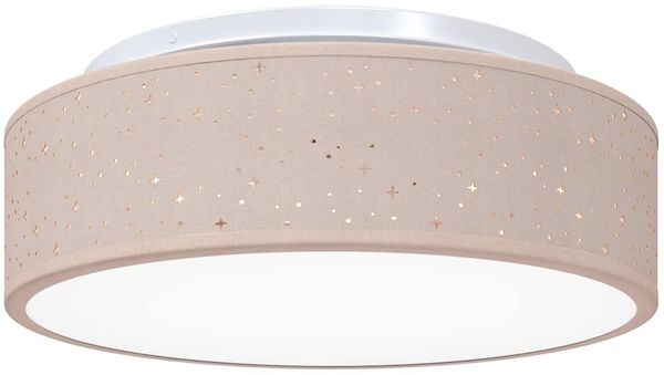 vidaXL Deckenlampe mit Strahlern Taupe 38 x 38 x 13,5 cm Stoff 42001217 Bild 2