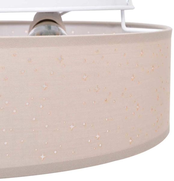 vidaXL Deckenlampe mit Strahlern Taupe 38 x 38 x 13,5 cm Stoff 42001217 Bild 8