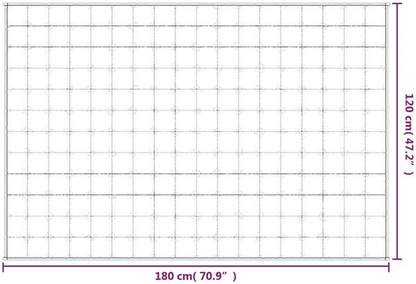vidaXL Gewichtsdecke Stoff, 1 x Gewichtsdecke, Dunkelblau, 120x180 cm, Baumwolle, 9 kg Bild 6