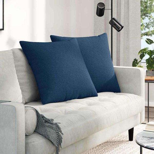 vidaXL Sofakissen 2 pcs Blau 60 x 60 cm Stoff 42014005