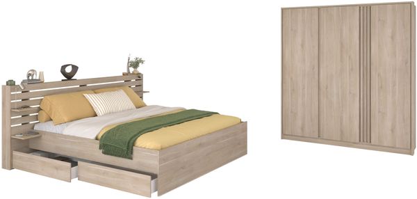 Escale 24 Stauraumbett 160x200 cm mit Kleiderschrank