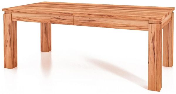 Esstisch Tinci aus Kernbuche massiv 100x240x77 cm m. 6 Verlängerungen auf 540 cm