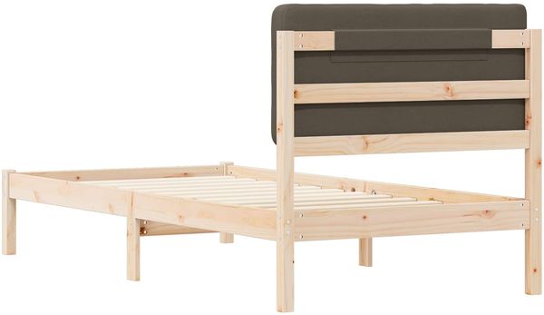 vidaXL Bettgestell mit gepolstertem Kopfteil Taupe 75 x 190 cm 877952 Bild 7