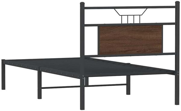 vidaXL Bettgestell ohne Matratze Braun Eiche 75x190 cm Holzwerkstoff 4106831 Bild 8