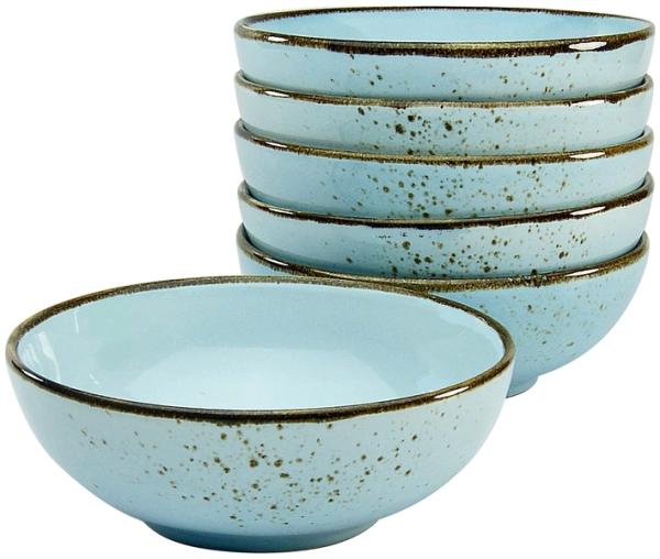 CreaTable 22069 Nature Collection Mehrzweckschale Ø 16,5 cm, 527 ml, hellblau (6er Pack)