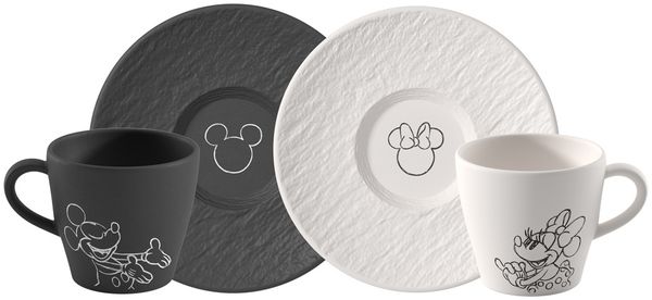 Villeroy & Boch ManRock Mickey Mouse Kaffeetasse mit Untere 4-tlg.