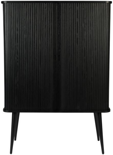 'Barbier' Highboard, MDF Schwarz, 140 x 45 x 100 cm