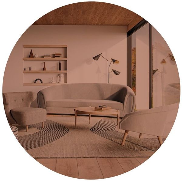ibonto Badspiegel 70x70 cm Bronze goldfarbener Rahmen Runder Wandspiegel (H 70 x T 70 x B 70 cm)