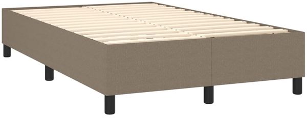 vidaXL Boxspringbett mit Matratze Taupe 120x200 cm Stoff 3136425 Bild 4